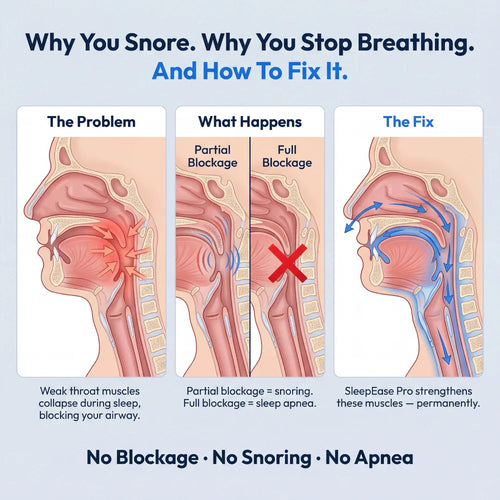 SleepEase Pro — Throat Muscle Strengthening — Eliminates Snoring & Sleep Apnea